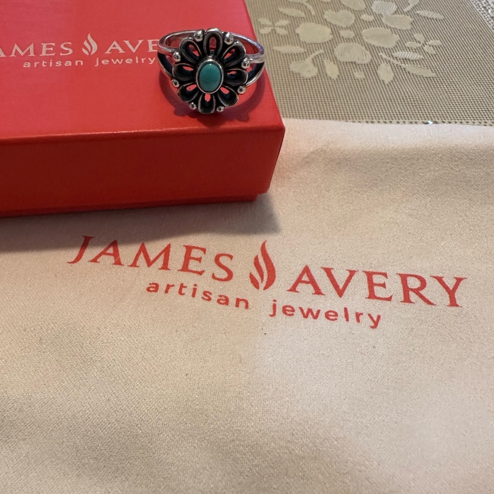 James Avery Flores turquoise ring size 9.5